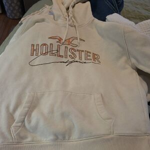 Hollister Large Off-White Hoodie